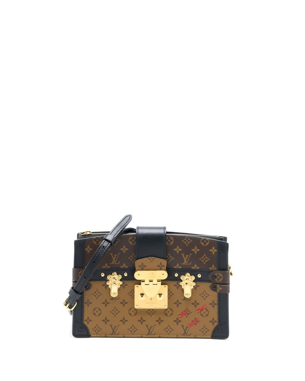 AAA Replica Louis Vuitton LV TRUNK CLUTCH MONOGRAM REVERSE CANVAS GHW