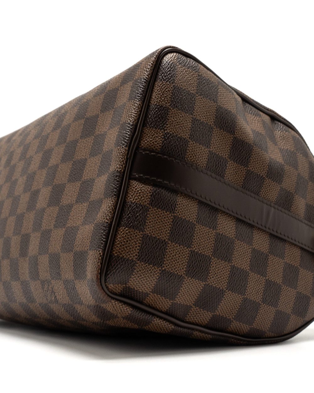 AAA Replica Louis Vuitton LV SPEEDY 30 BANDOULIERE DAMIER EBENE CANVAS GHW