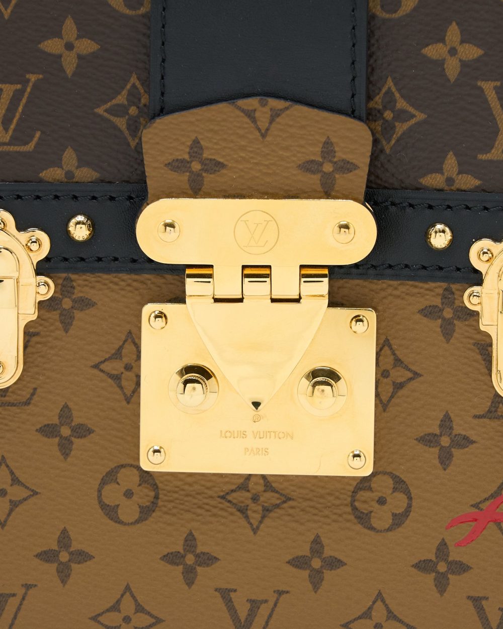 AAA Replica Louis Vuitton LV TRUNK CLUTCH MONOGRAM REVERSE CANVAS GHW