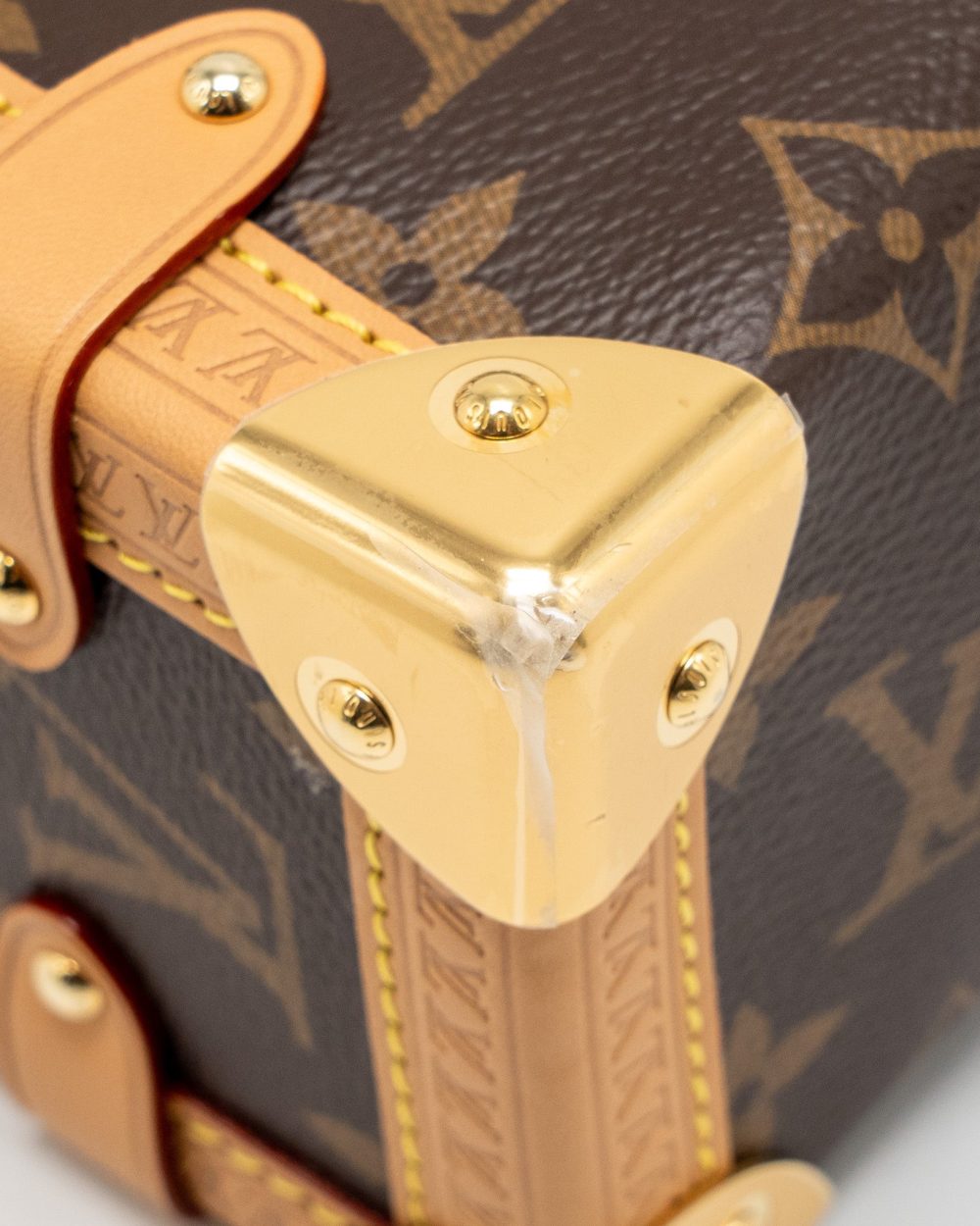AAA Replica Louis Vuitton LV SIDE TRUNK MM MONOGRAM CANVAS GHW M46358