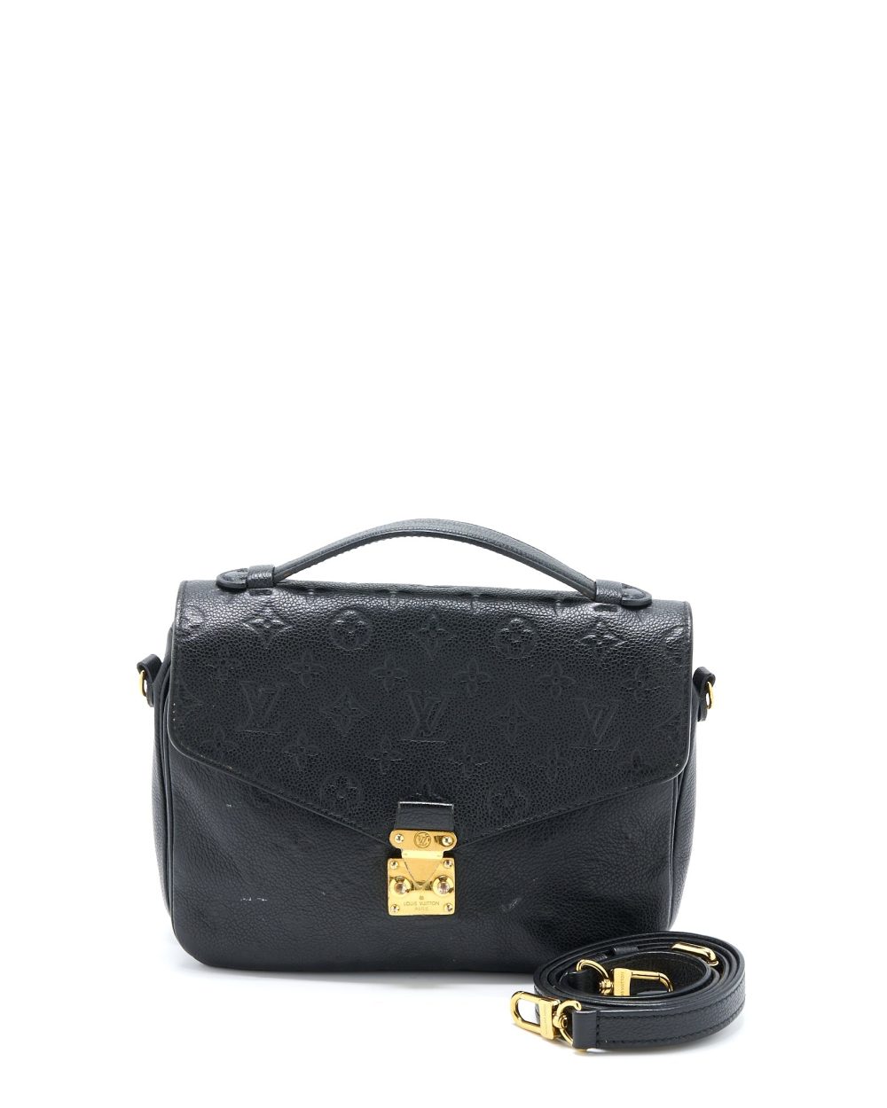 AAA Replica Louis Vuitton LV POCHETTE MÉTIS MONOGRAM EMPREINTE BLACK GHW