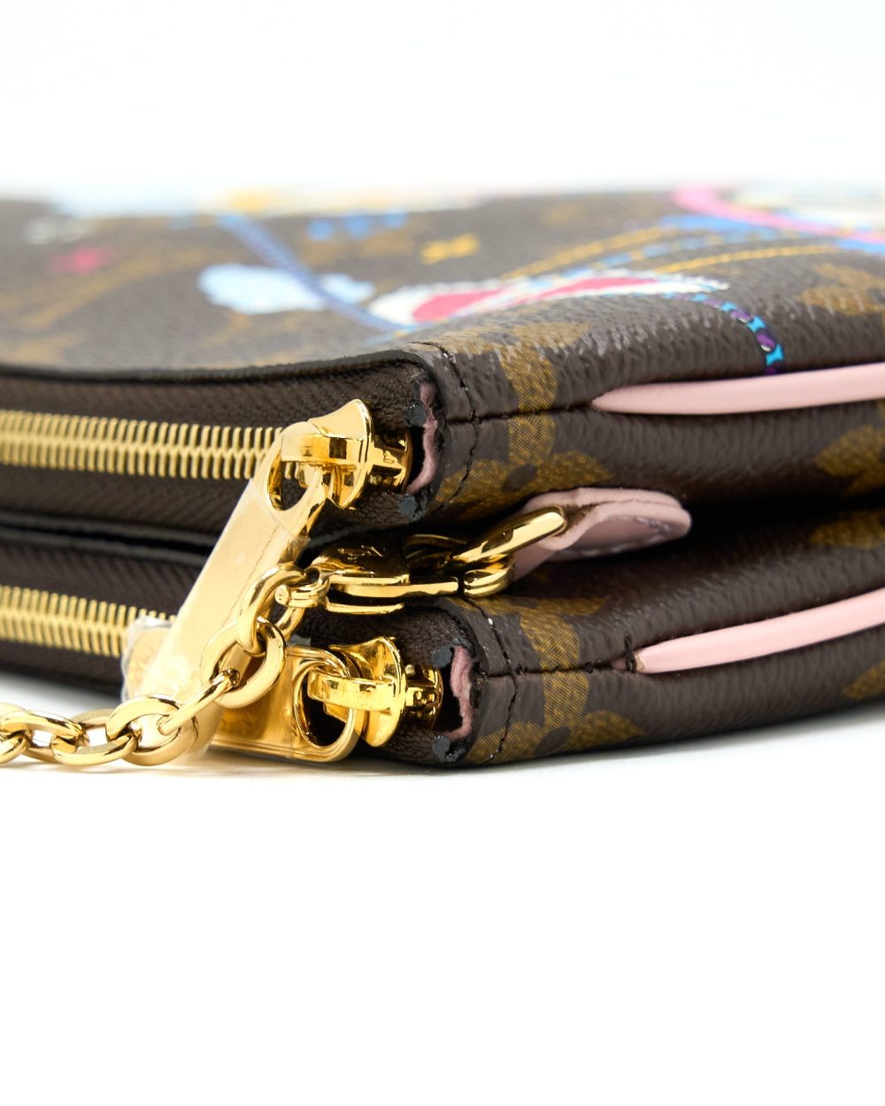 AAA Replica Louis Vuitton LV VIVIAN DOUBLE ZIP POCHETTE LIMITED EDITION MONOGRAM CANVAS/MULTICOLOUR