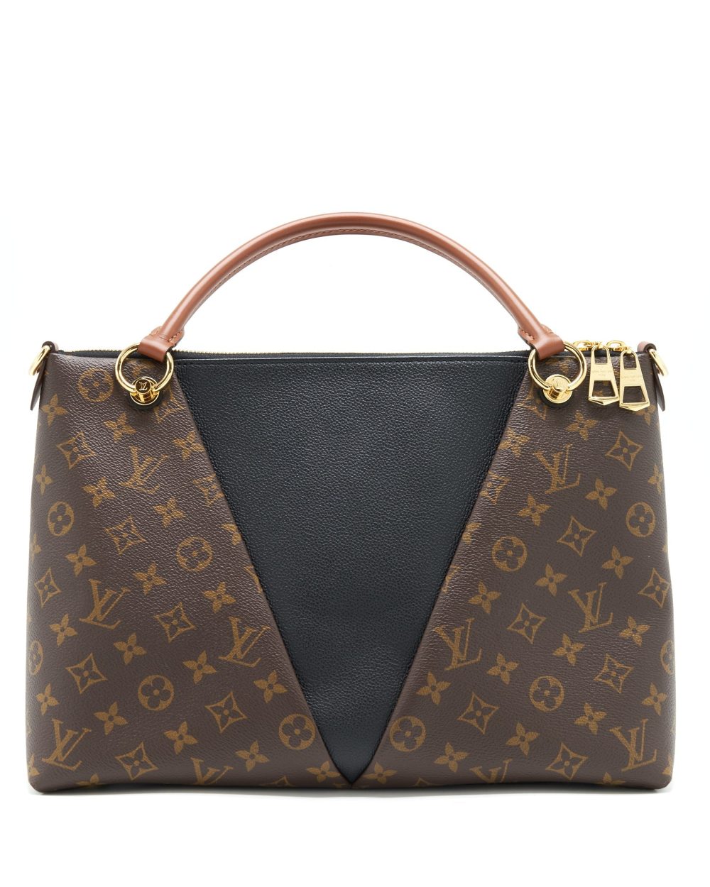 AAA Replica Louis Vuitton LV V TOTE BAG MEDIUM BLACK GHW