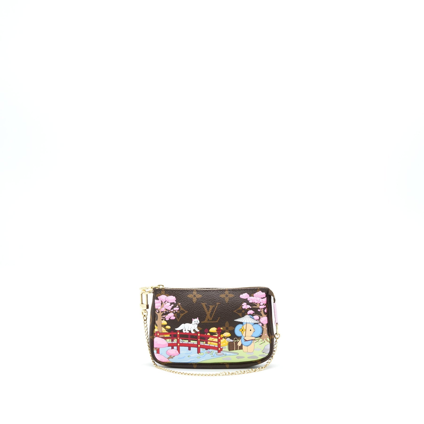 AAA Replica Louis Vuitton LV MINI POCHETTE ACCESSORIES 2021 CHRISTMAS LIMITED EDITION SAKURA