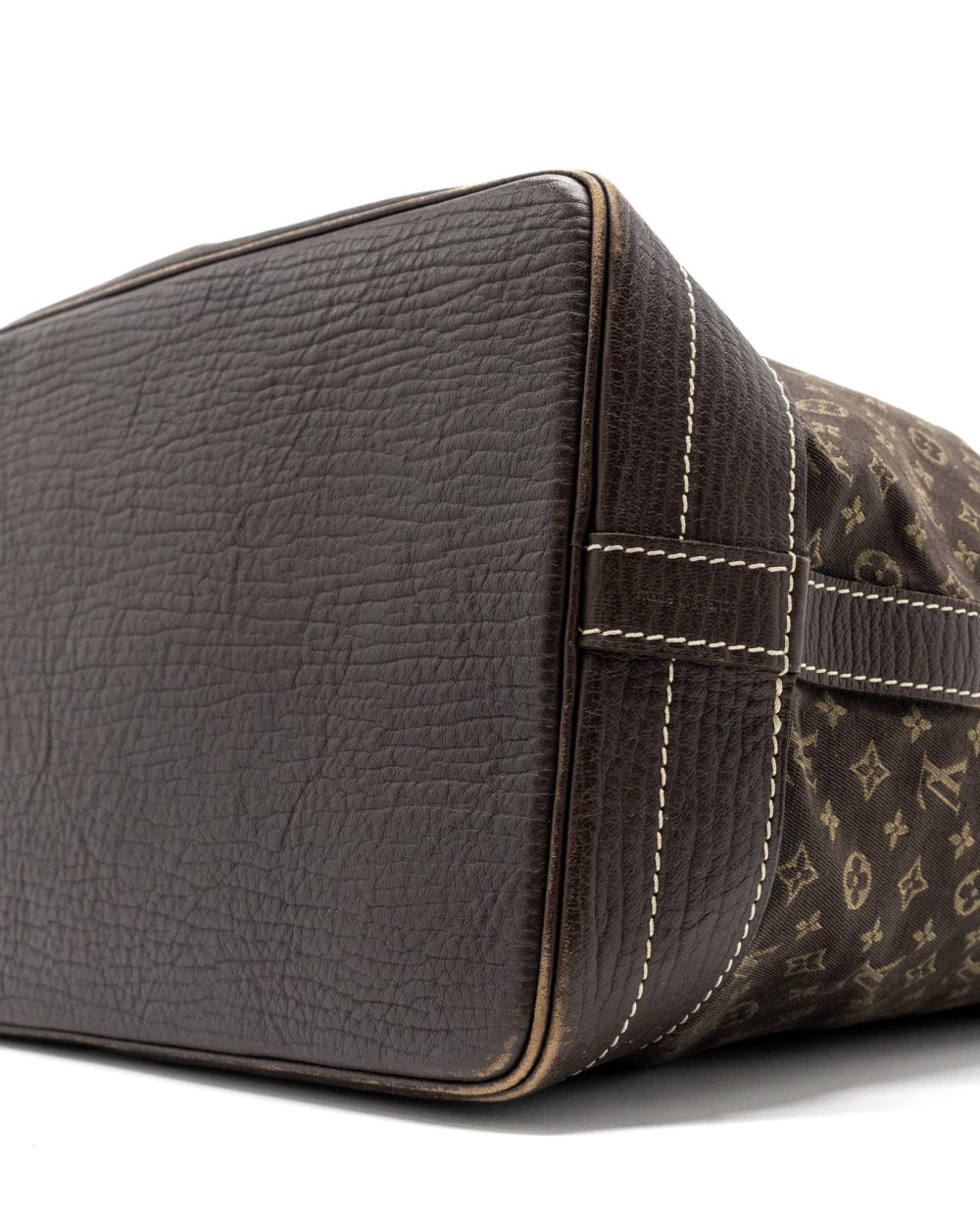 AAA Replica Louis Vuitton LV LIN NOE BAG FABRIC/LEATHER EBENE GHW