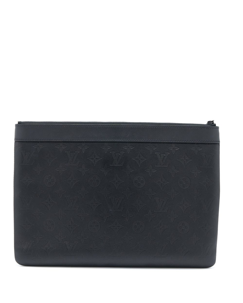 AAA Replica Louis Vuitton LV DISCOVERY POCHETTE MONOGRAM SHADOW BLACK WITH BLACK HARDWARE