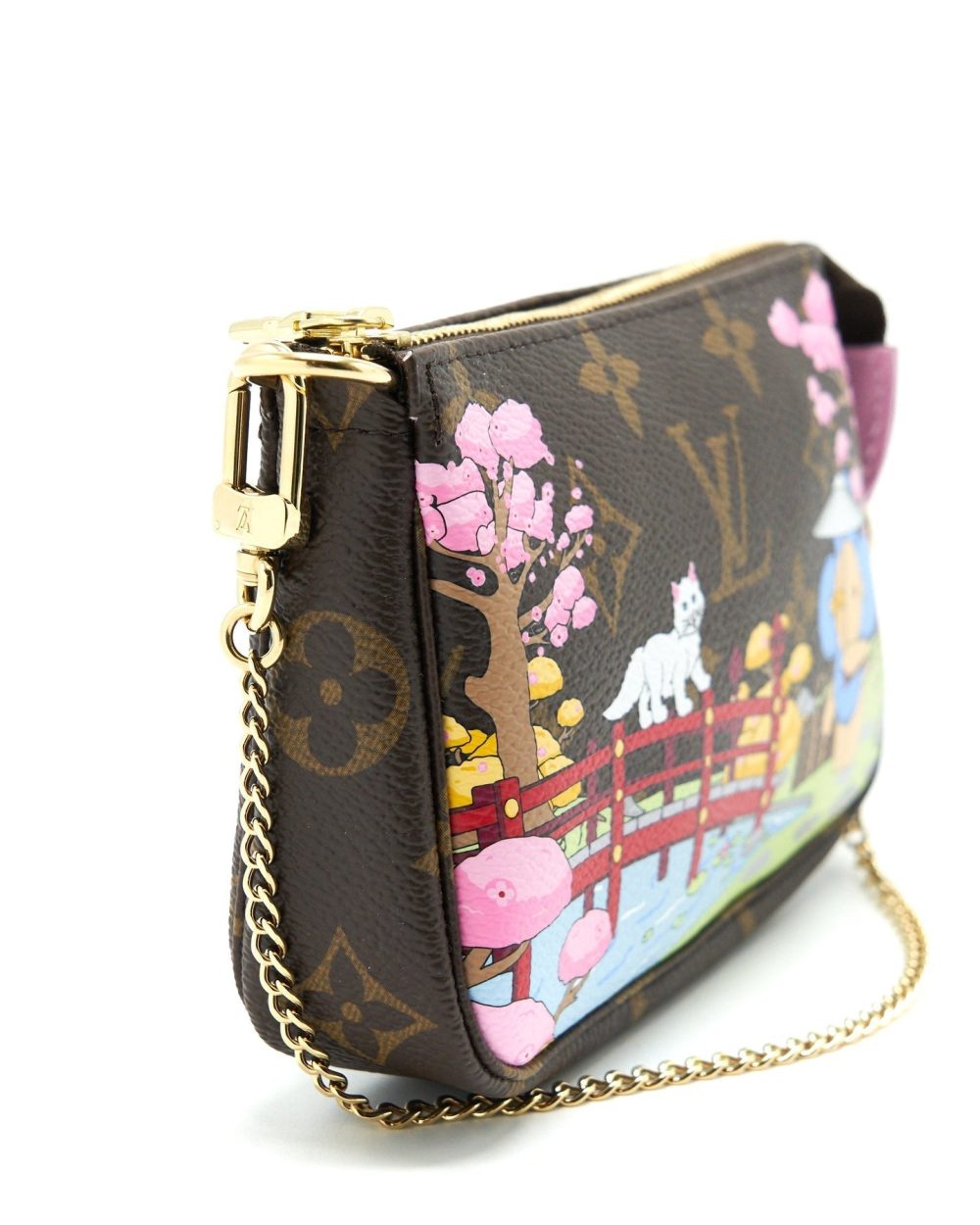 AAA Replica Louis Vuitton LV MINI POCHETTE ACCESSORIES 2021 CHRISTMAS LIMITED EDITION SAKURA