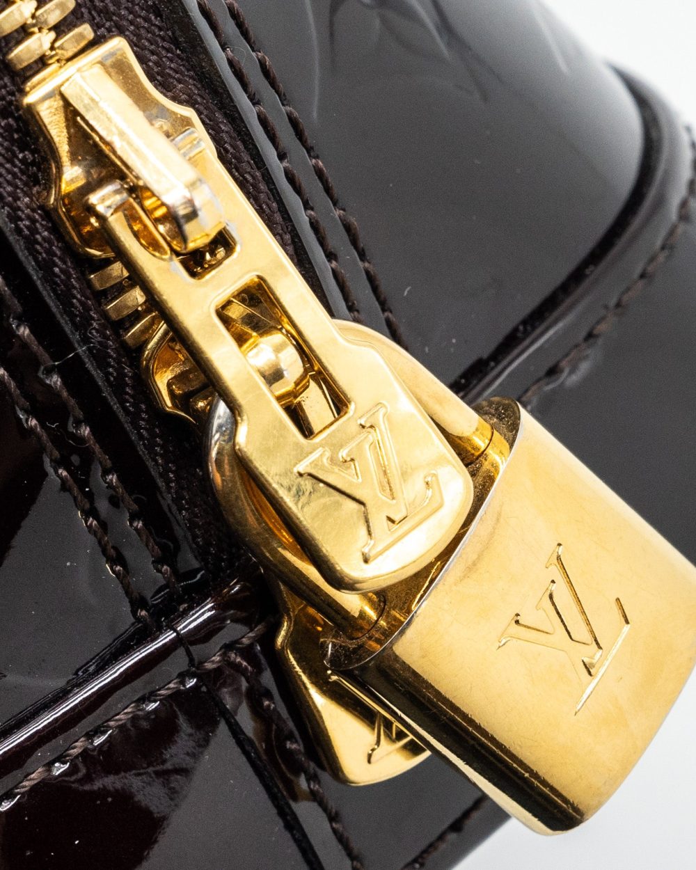 AAA Replica Louis Vuitton LV ALMA BB MONOGRAM PATENT AMARANTE PURPLE GHW