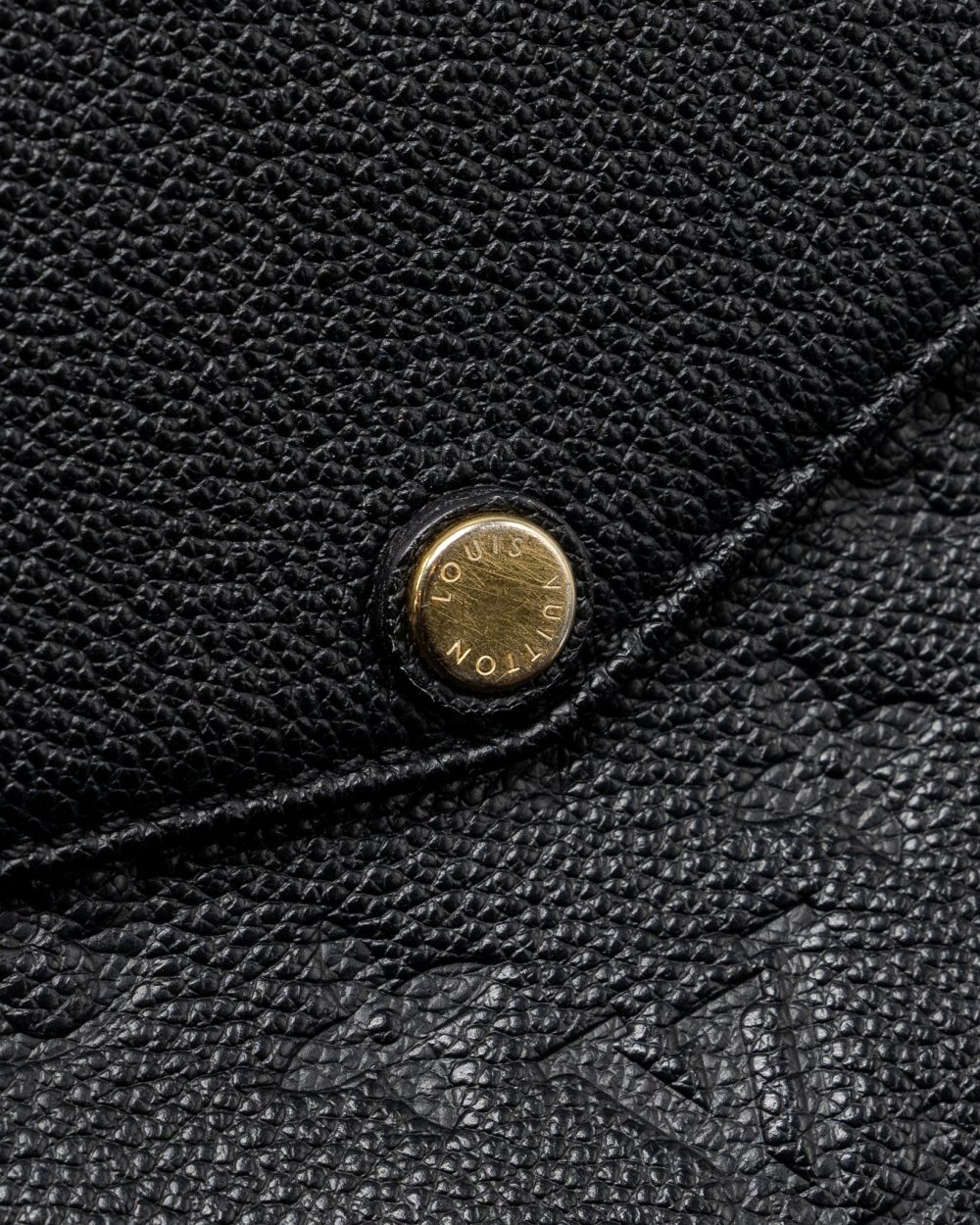AAA Replica Louis Vuitton LV ENVELOP POCHETTE MONOGRAM EMPREINTE BLACK GHW
