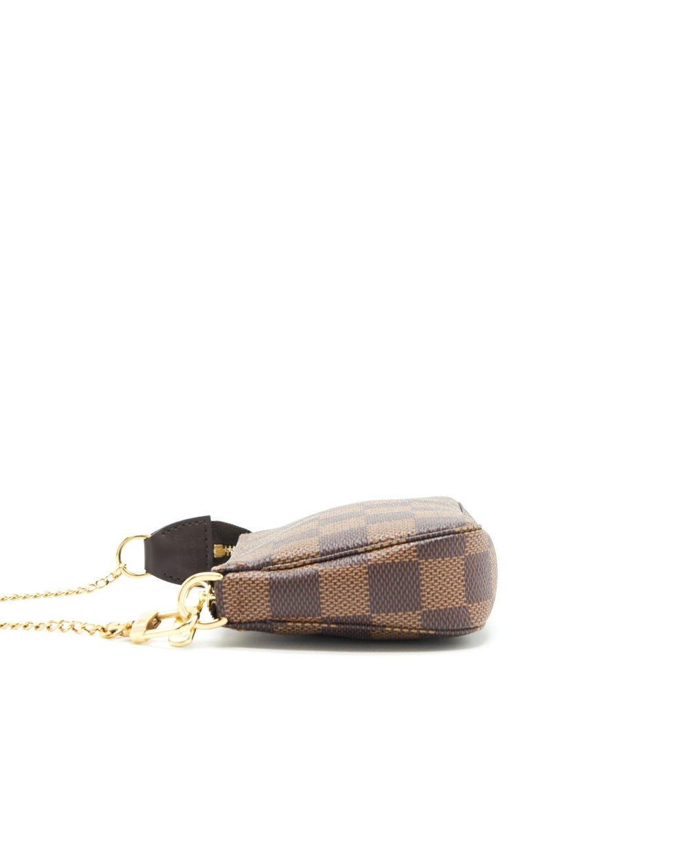AAA Replica Louis Vuitton LV MINI POCHETTE ACCESSORY DAMIER EBENE GHW