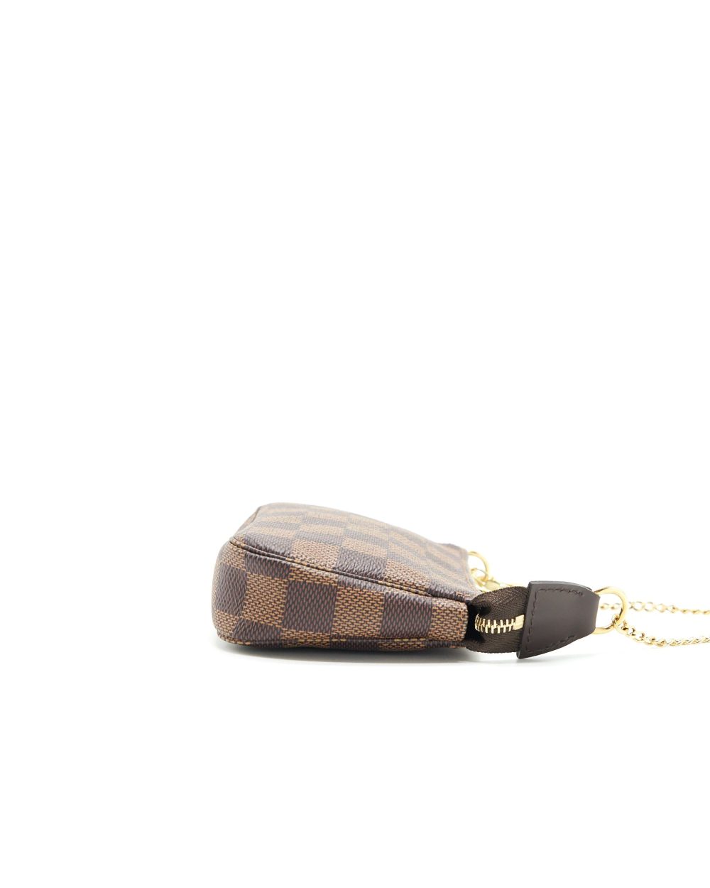 AAA Replica Louis Vuitton LV MINI POCHETTE ACCESSORY DAMIER EBENE GHW