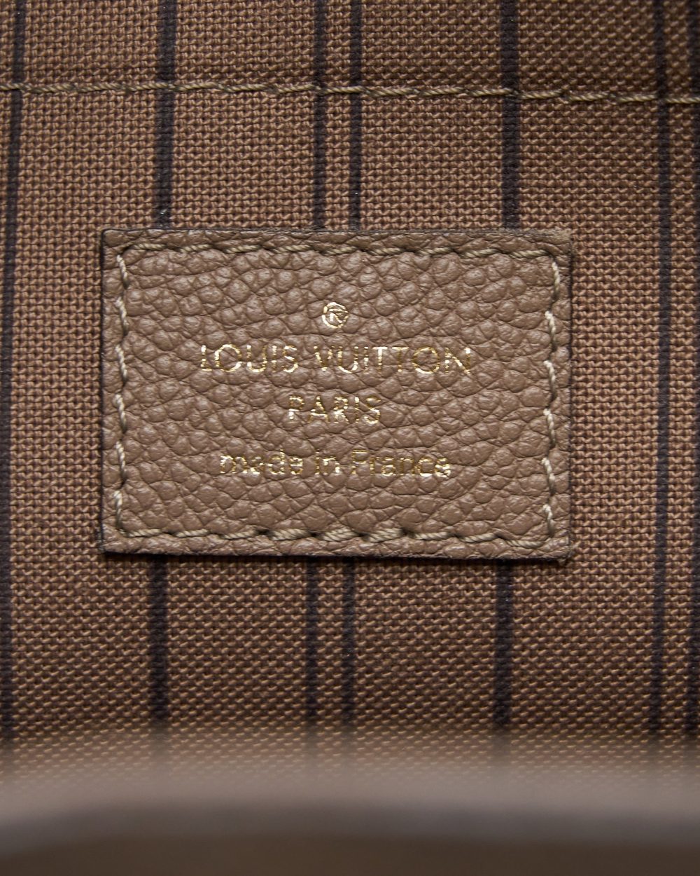 AAA Replica Louis Vuitton LV MONTAIGNE MM MONOGRAM EMPREINTE DARK BEIGE GHW