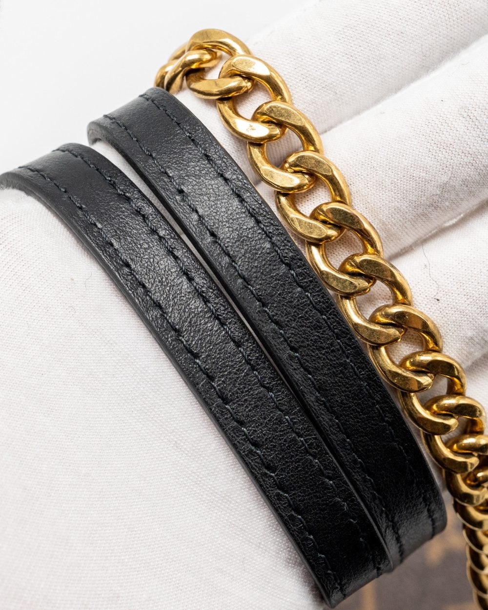 AAA Replica Louis Vuitton LV PASSY MONOGRAM CANVAS BLACK/GOLD HARDWARE