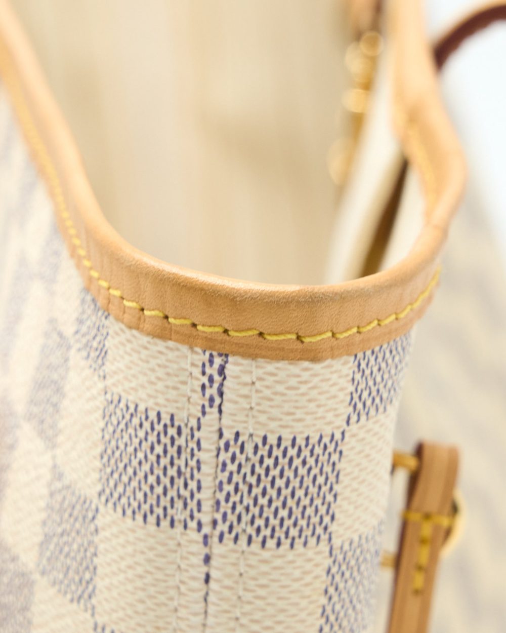 AAA Replica Louis Vuitton LV NEVERFULL MM DAMIER AZUR CANVAS GHW