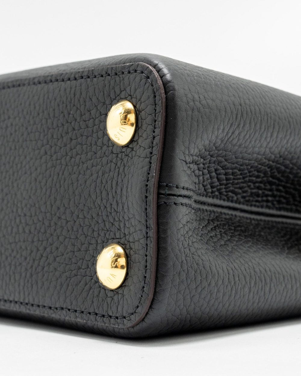 AAA Replica Louis Vuitton LV CAPUCINES BB CALFSKIN BLACK GHW