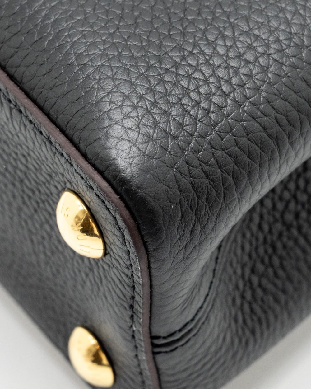 AAA Replica Louis Vuitton LV CAPUCINES BB CALFSKIN BLACK GHW