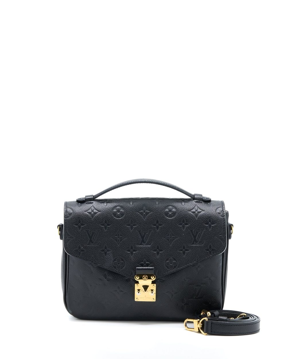 AAA Replica Louis Vuitton LV POCHETTE MÉTIS MONOGRAM EMPREINTE BLACK GHW