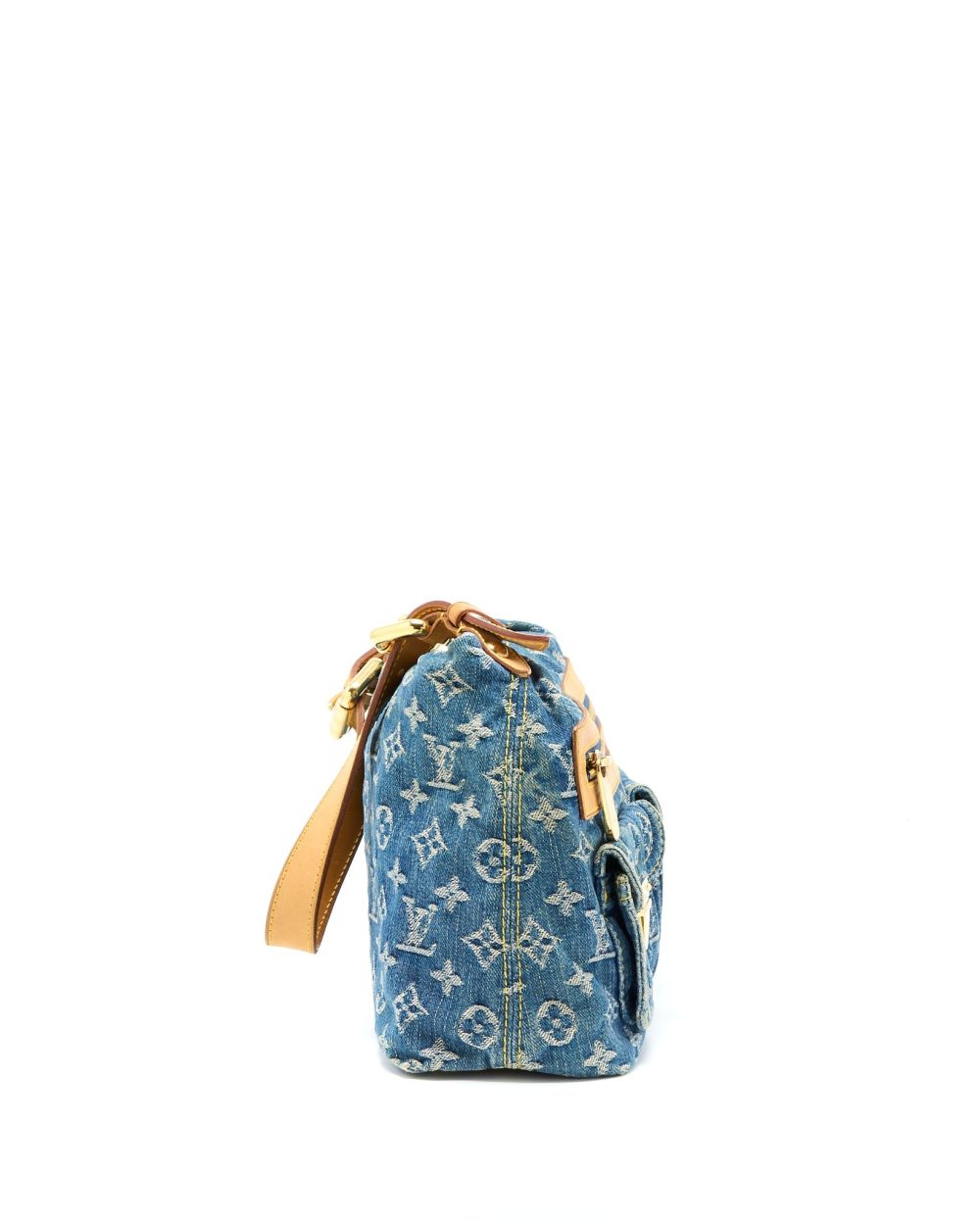 AAA Replica Louis Vuitton LV VINTAGE BAGGY BAG MONOGRAM DENIM GHW