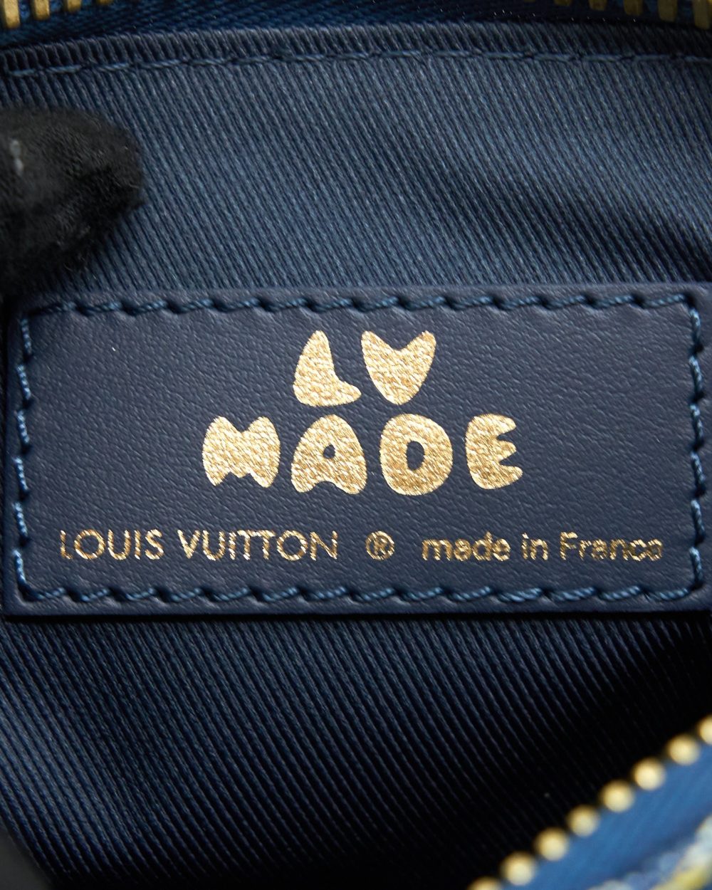 AAA Replica Louis Vuitton LV KEEPALL XS MONOGRAM DENIM/LEATHER BLUE GHW