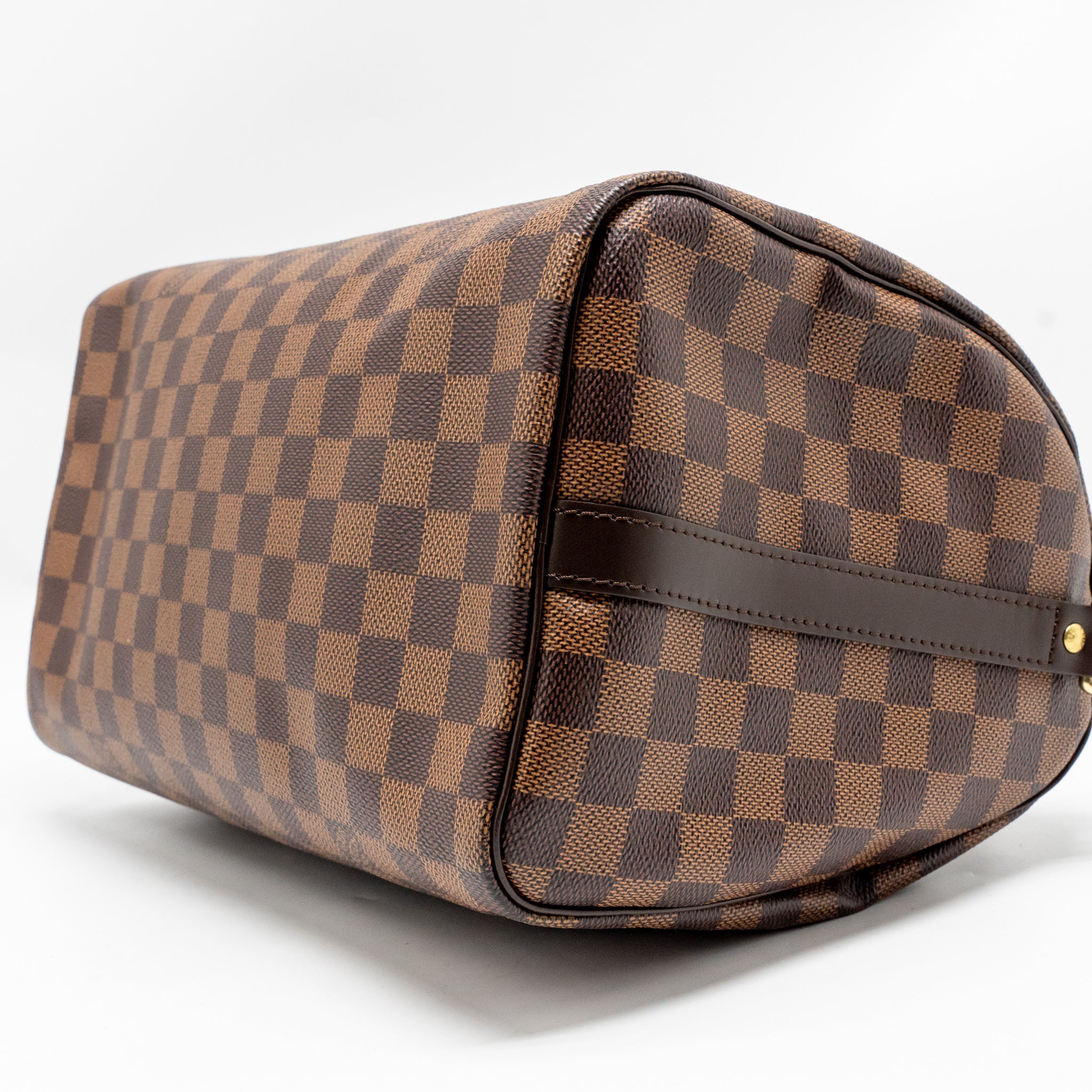 AAA Replica Louis Vuitton LV SPEEDY BANDOULIERE 30 DAMIER EBENE CANVAS GHW