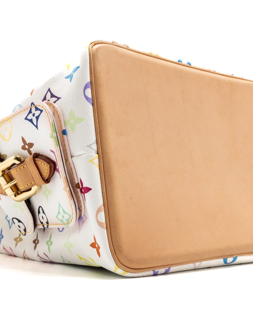 AAA Replica Louis Vuitton LV VINTAGE PETIT NOE SHOULDER BAG MULTICOLOUR MONOGRAM CANVAS WHITE GHW