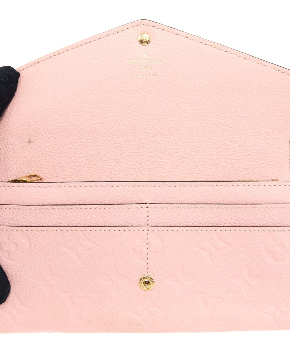 AAA Replica Louis Vuitton LV SARAH WALLET MONOGRAM EMPREINTE LIGHT PINK GHW