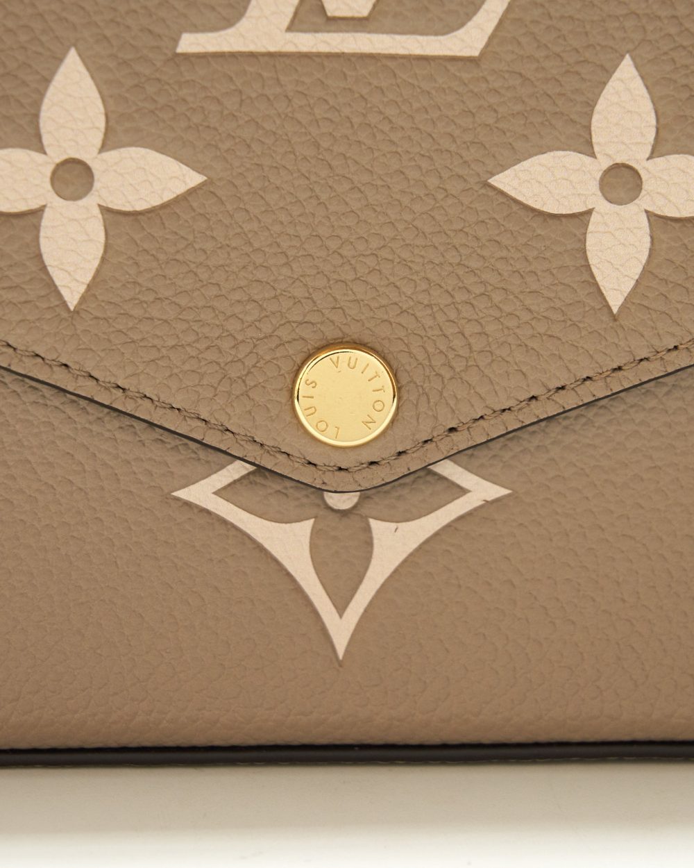AAA Replica Louis Vuitton LV FELICIE POCHETTE TOURTERELLE/CREME GHW