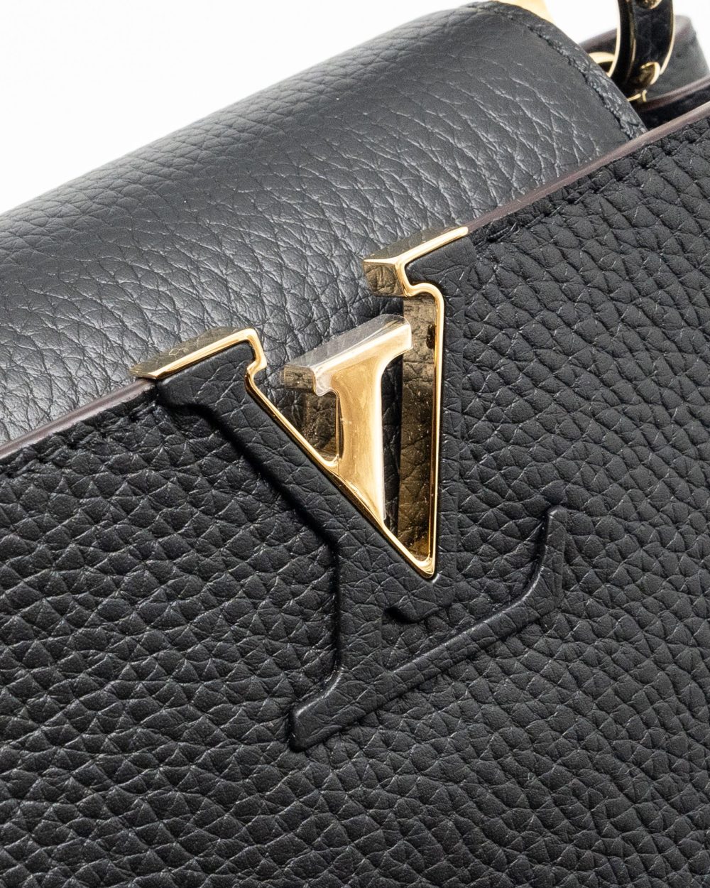 AAA Replica Louis Vuitton LV CAPUCINES BB CALFSKIN BLACK GHW