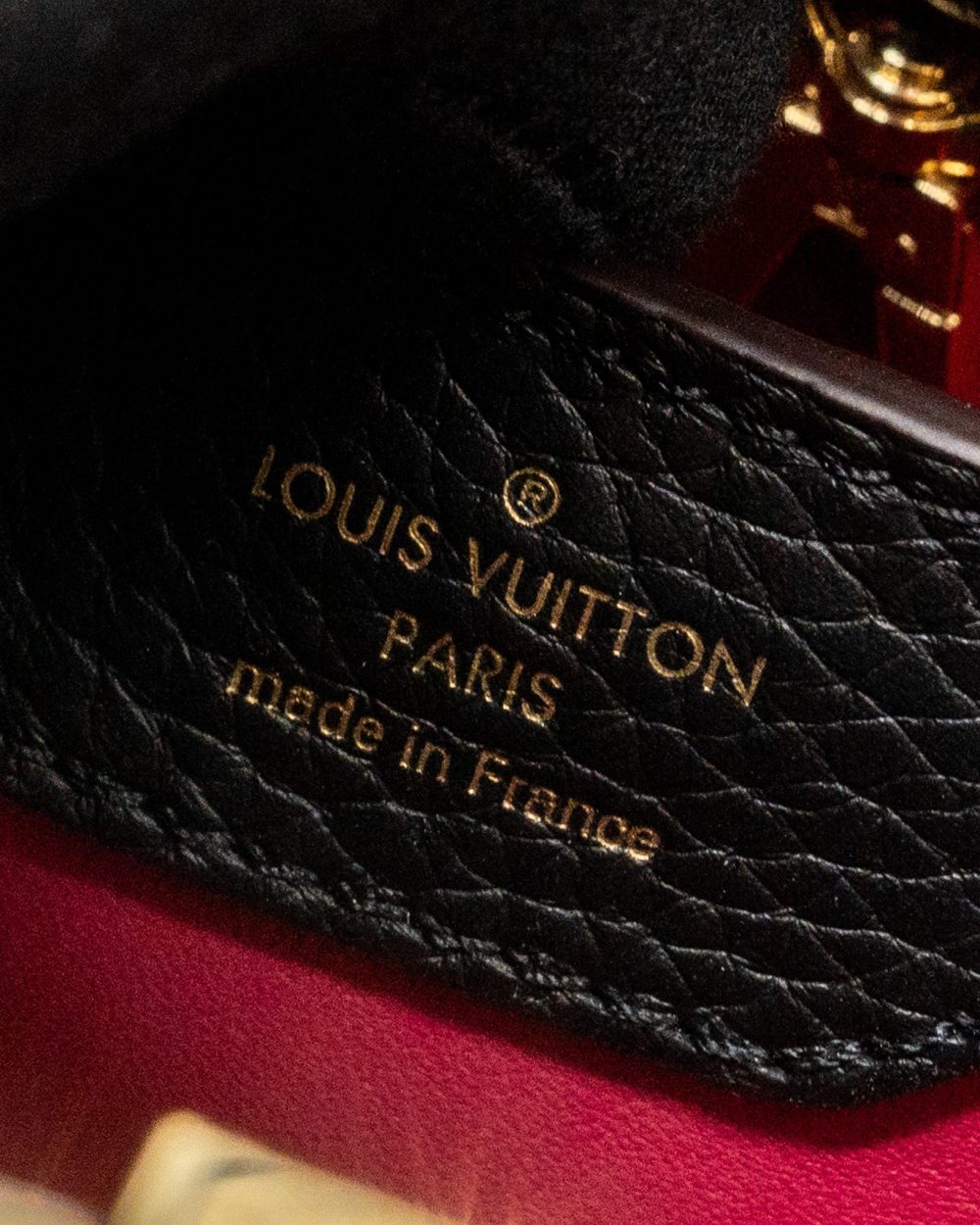 AAA Replica Louis Vuitton LV CAPUCINES BB CALFSKIN BLACK GHW