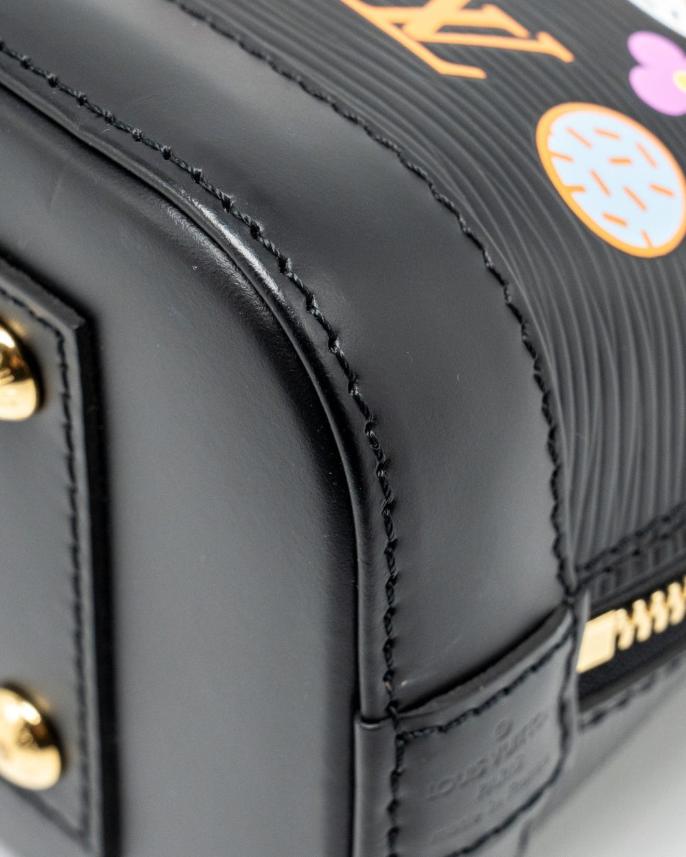 AAA Replica Louis Vuitton LV ALMA BB BLOOMING FLOWERS LIMITED EDITION EPI BLACK/MULTICOLOUR GHW