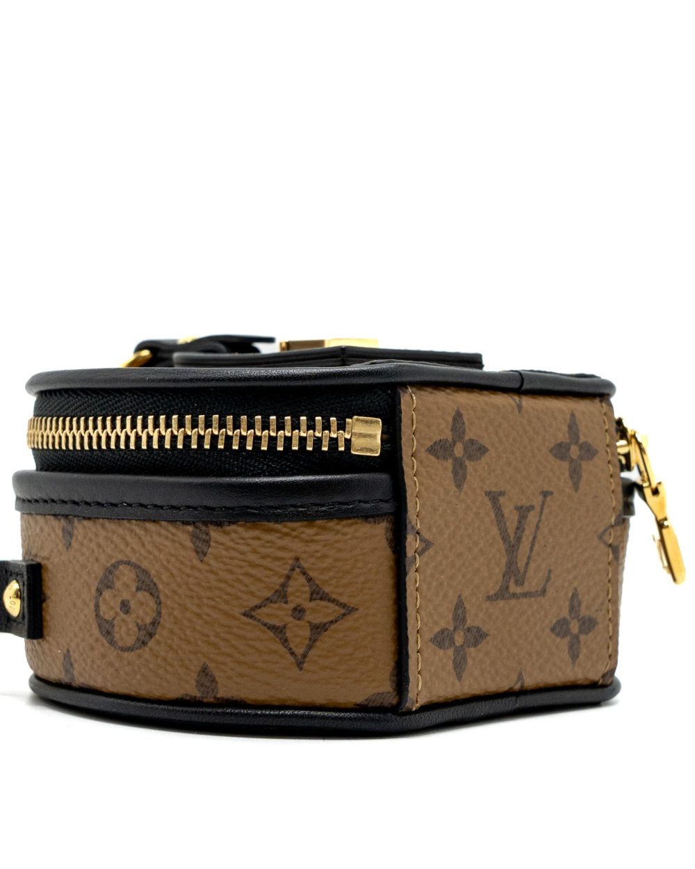 AAA Replica Louis Vuitton LV BOITE CHAPEAU NECKLACE/MINI CHAIN BAG MONOGRAM REVERSE CANVAS GHW