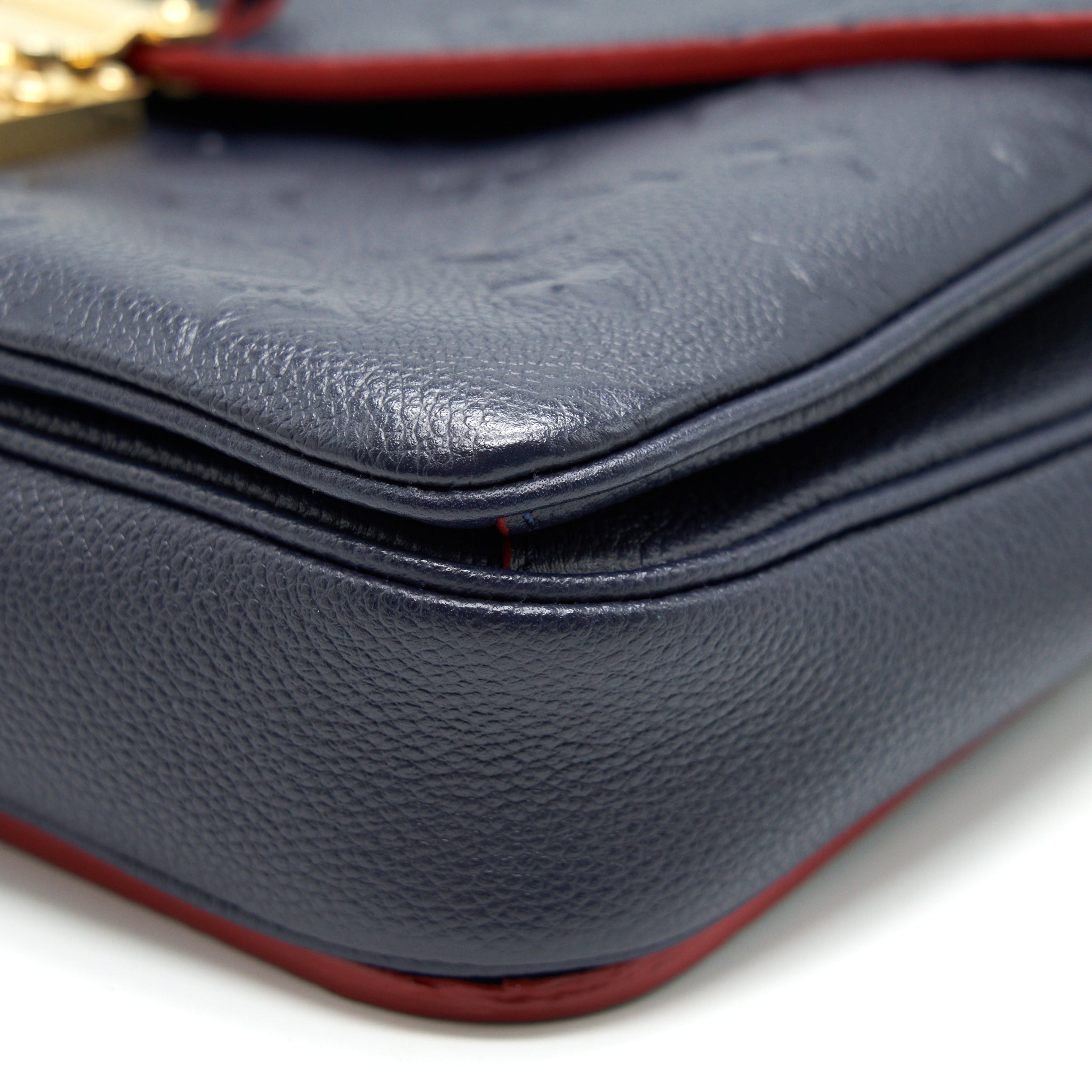 AAA Replica Louis Vuitton LV POCHETTE METIS MARINE ROUGE MONOGRAM EMPREINTE LEATHER