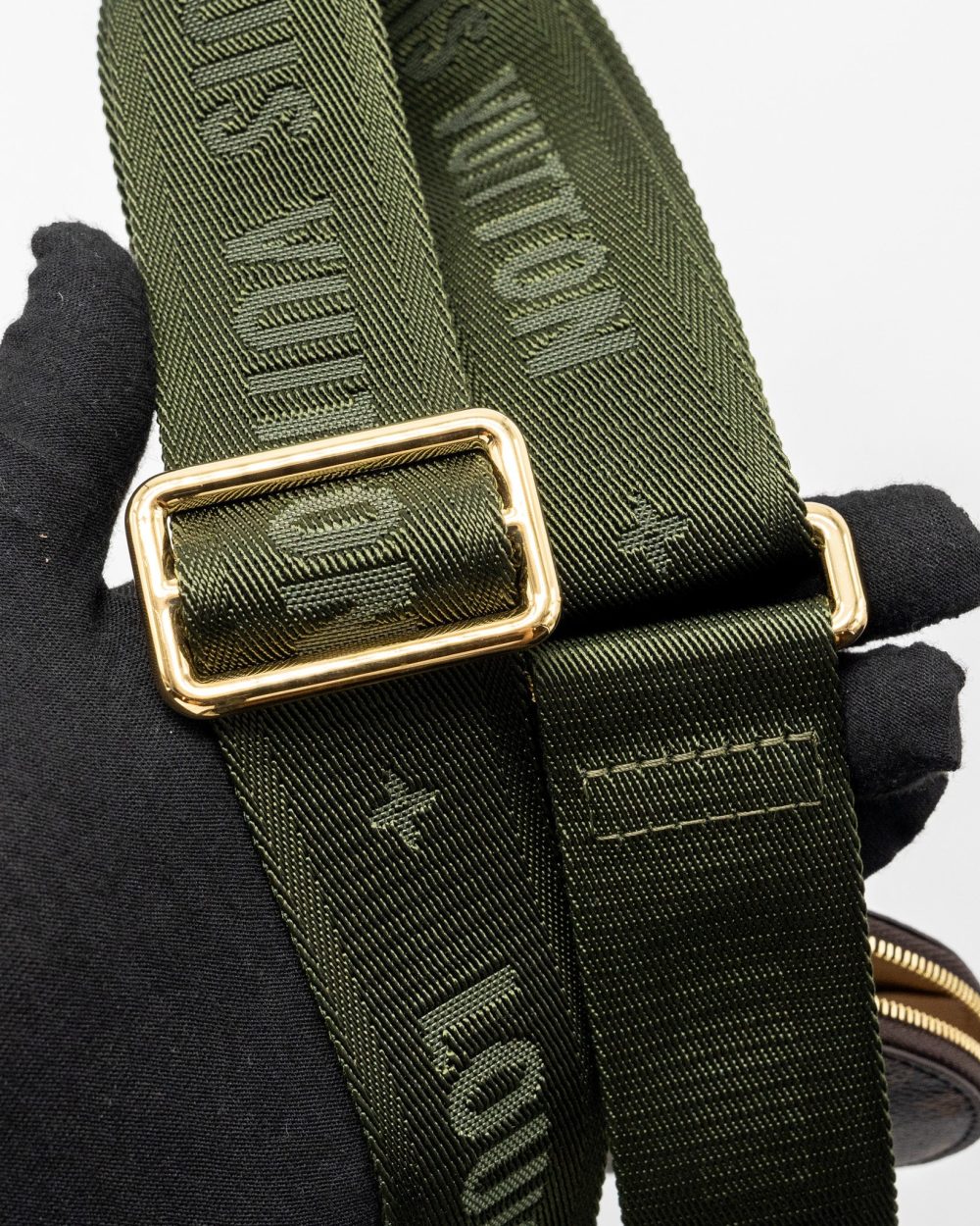 AAA Replica Louis Vuitton LV MULTI POCHETTE MONOGRAM CANVAS KHAKI STRAP GHW