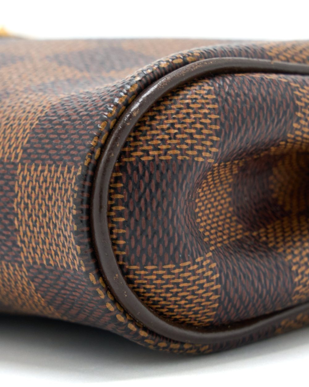 AAA Replica Louis Vuitton LV EVA CLUTCH DAMIER EBENE GHW