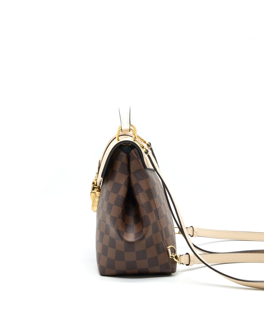 AAA Replica Louis Vuitton LV CLAPTON BACKPACK DAMIER EBENE LEATHER BROWN