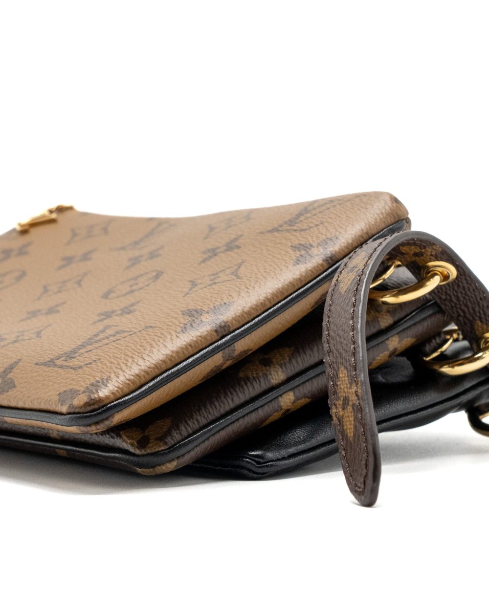 AAA Replica Louis Vuitton LV LV3 POCHETTE SHOULDER BAG REVERSE MONOGRAM CANVAS LAMBSKIN GHW