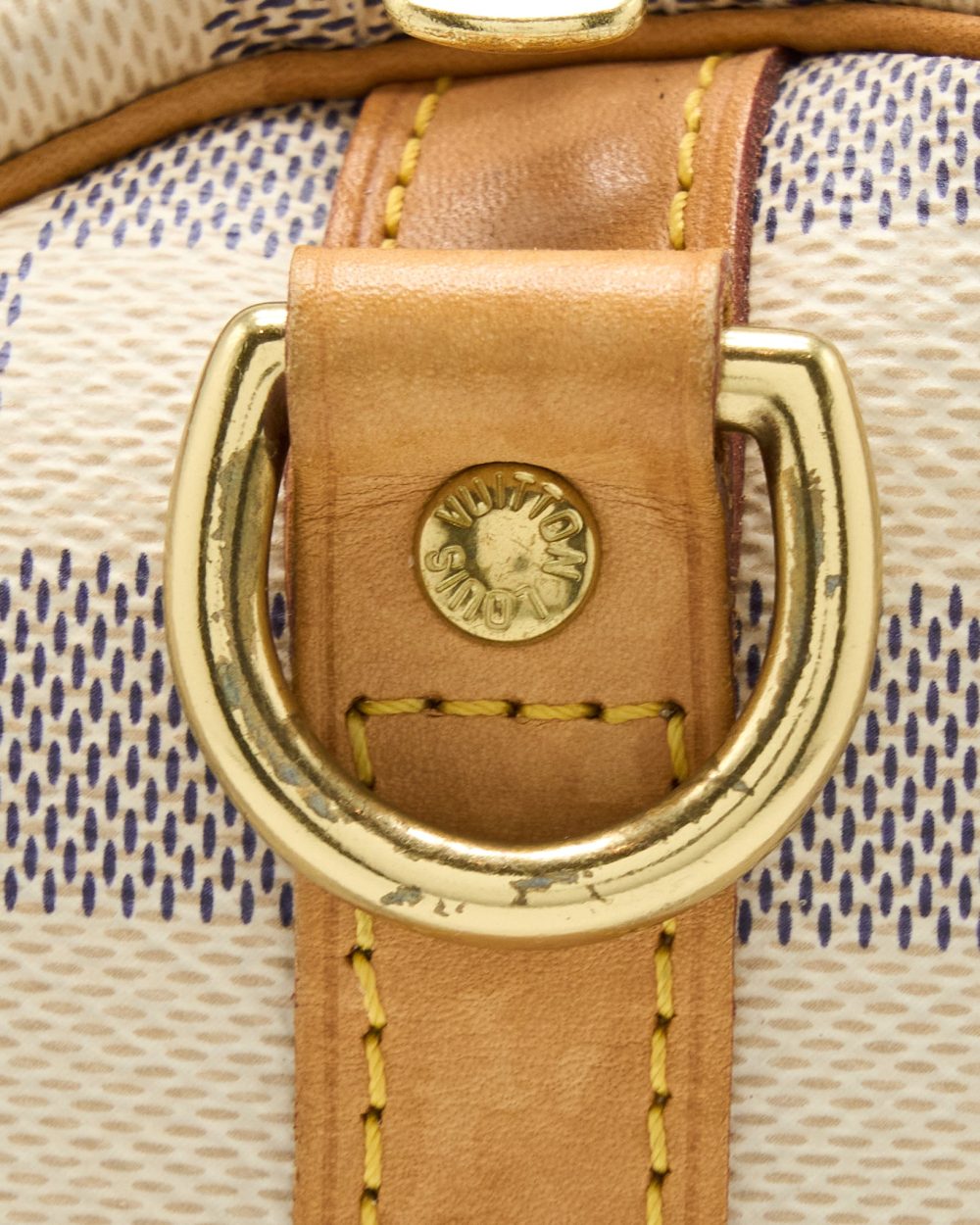 AAA Replica Louis Vuitton LV SPEEDY BANDOULIERE 30 DAMIER AZUR GHW