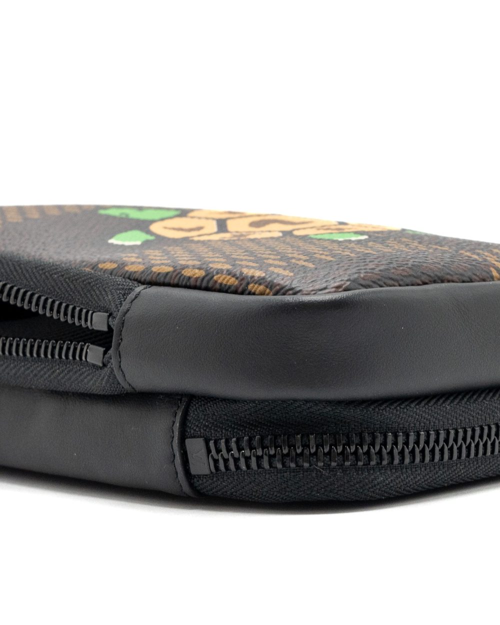 AAA Replica Louis Vuitton LV NIGO DOUBLE PHONE POUCH LIMITED EDITION BLACK HARDWARE