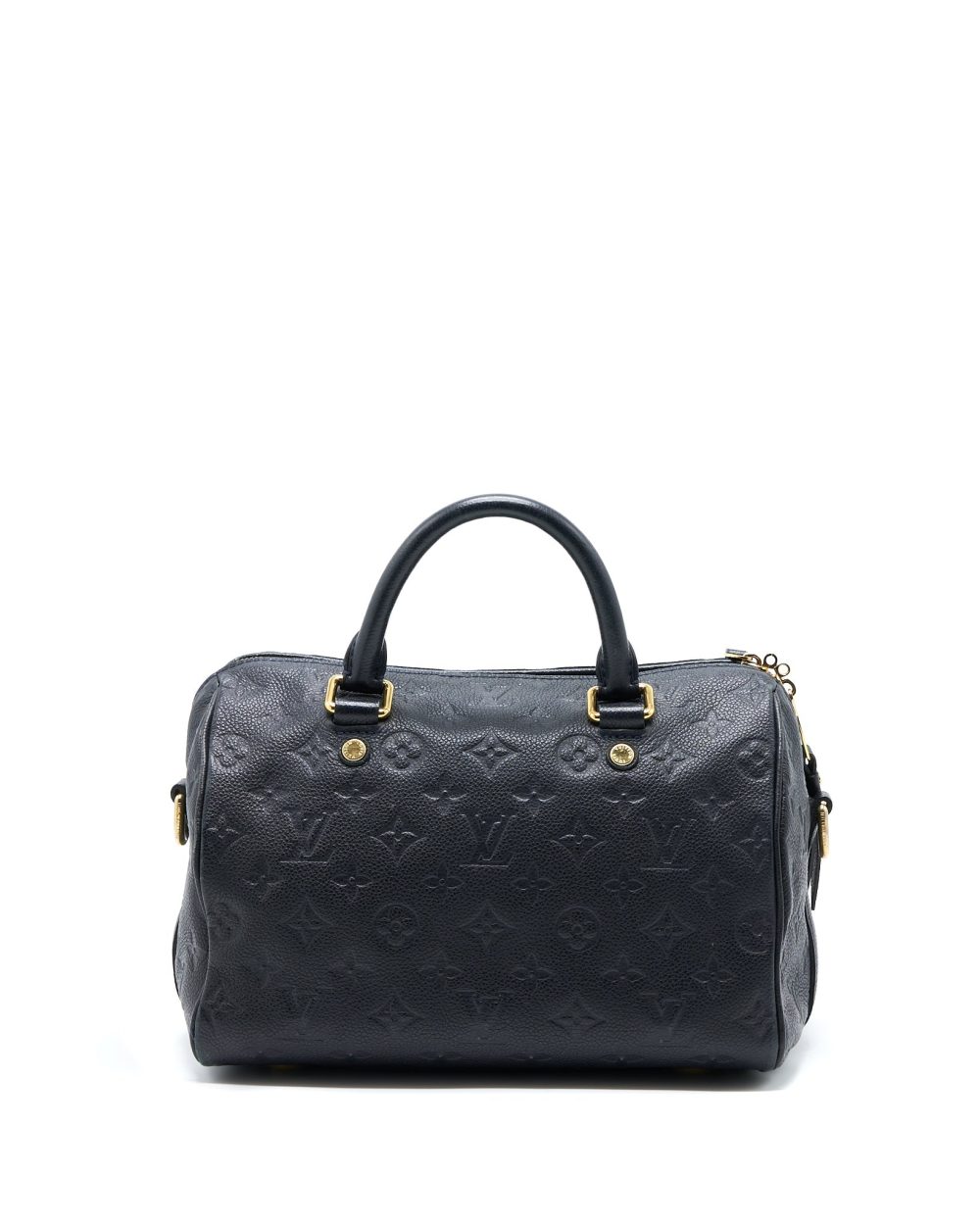 AAA Replica Louis Vuitton LV SPEEDY 25 MONOGRAM EMPREINTE BLACK GHW