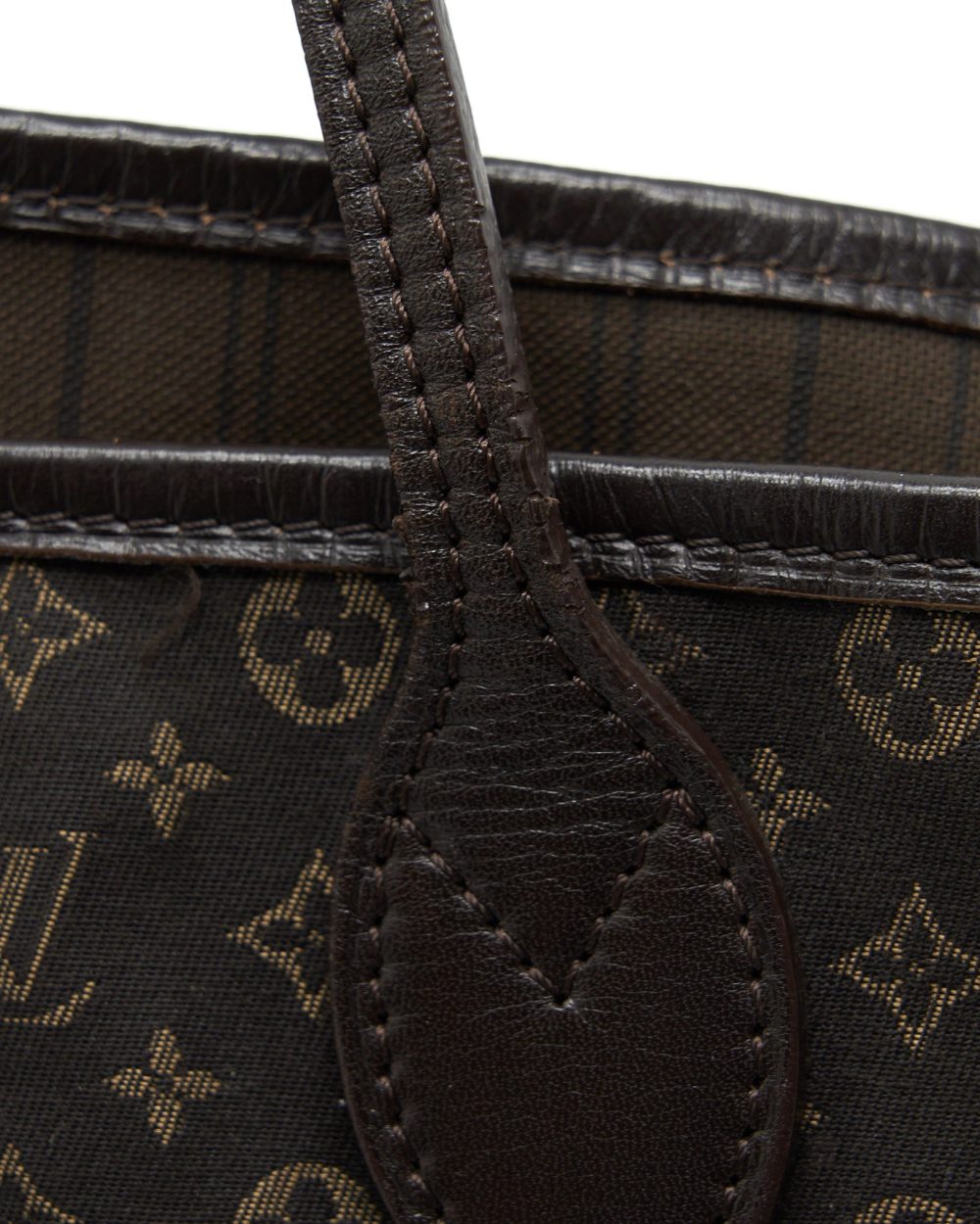 AAA Replica Louis Vuitton LV NEVERFULL MM MONOGRAM FABRIC DARK BROWN GHW
