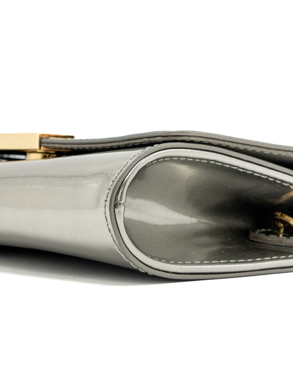 AAA Replica Louis Vuitton LV LOUISE PM PATENT SILVER GHW