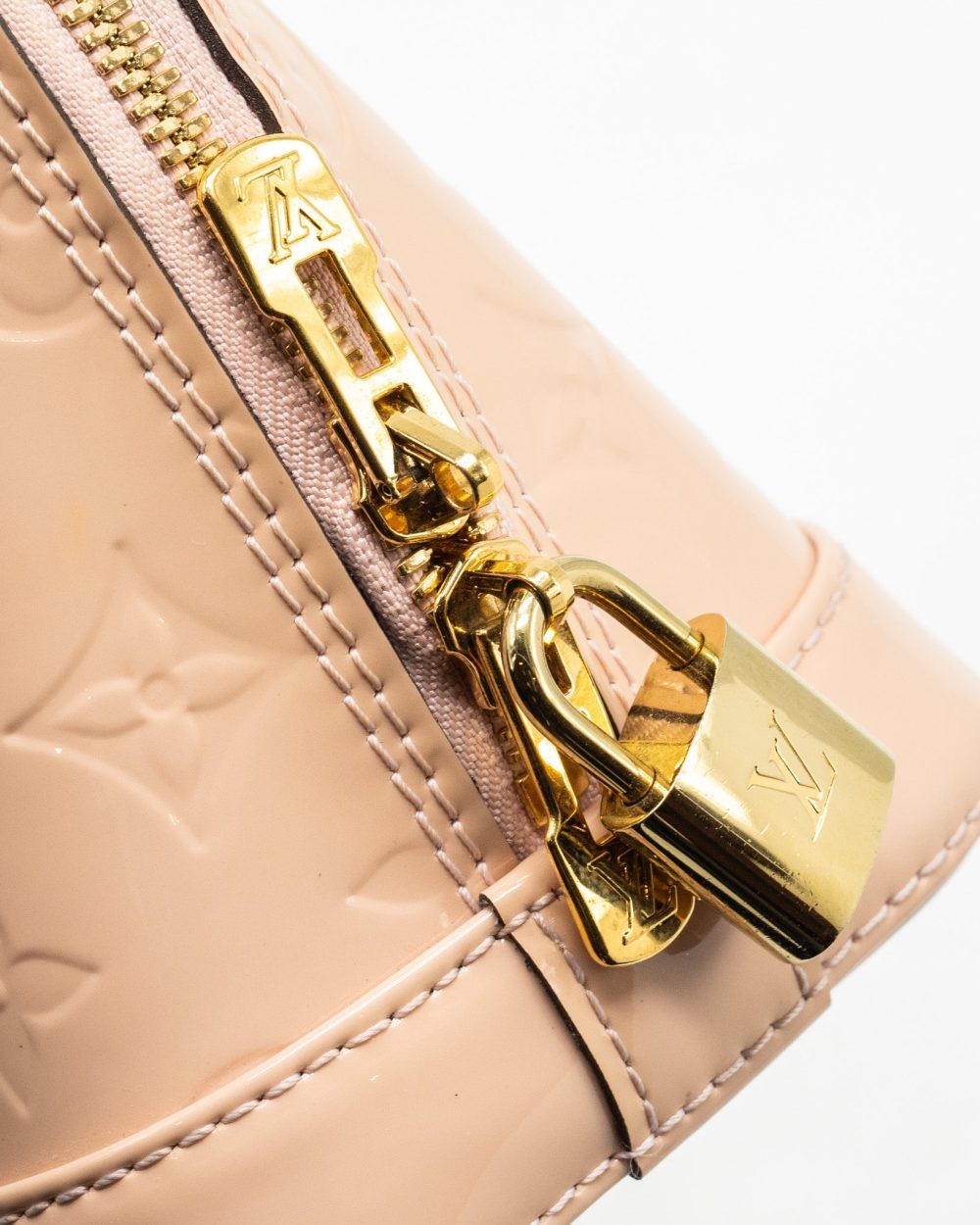 AAA Replica Louis Vuitton LV ALMA BB PATENT LIGHT PINK GHW