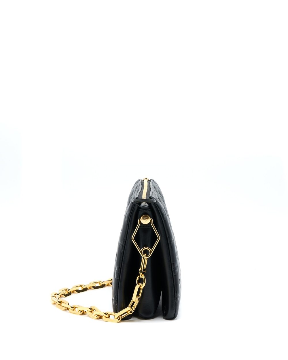 AAA Replica Louis Vuitton LV COUSSIN PM LAMBSKIN BLACK GHW (NEW VERISON)