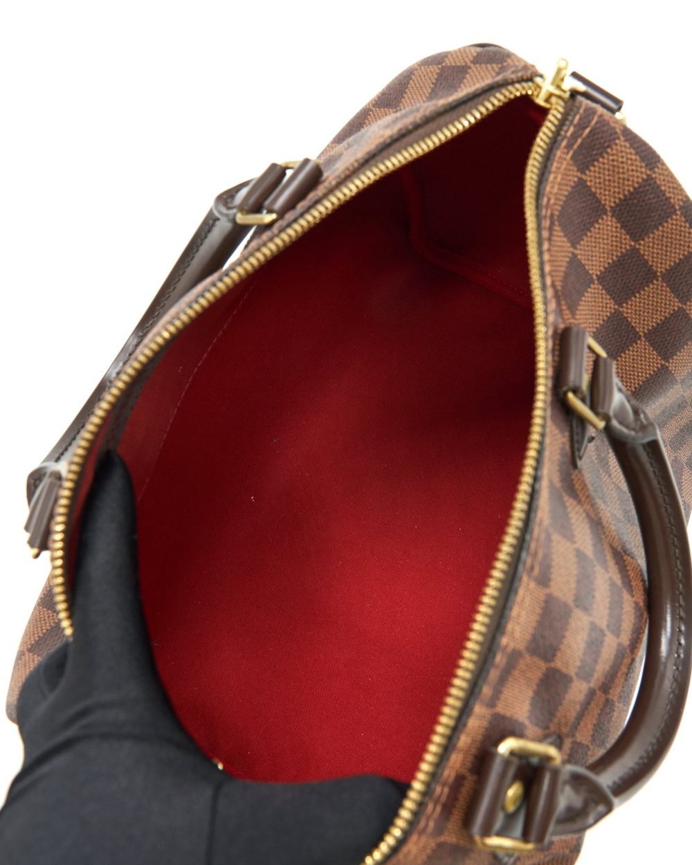 AAA Replica Louis Vuitton LV SPEEDY BANDOULIERE 30 DAMIER EBENE CANVAS