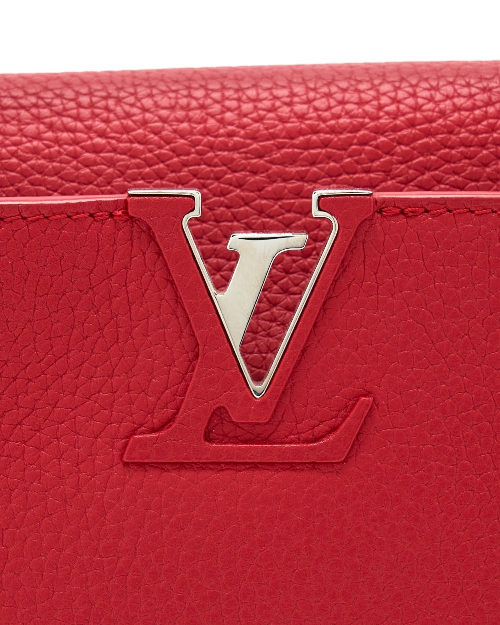 AAA Replica Louis Vuitton LV CAPUCINES BB TAURILLON RED GHW