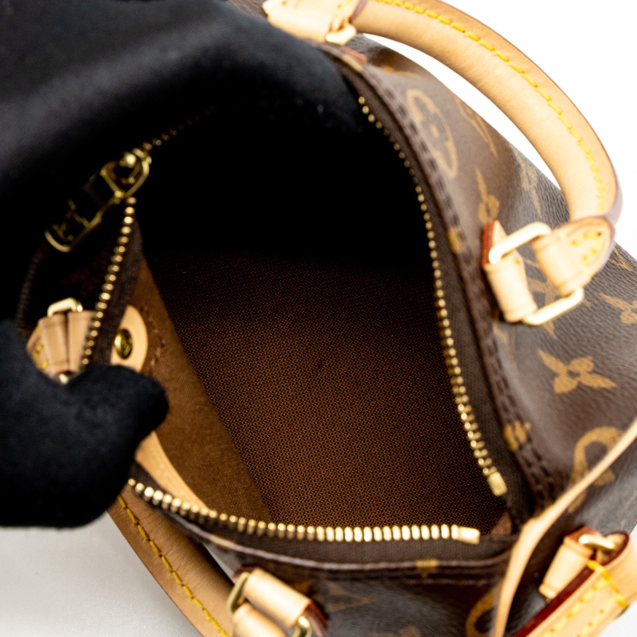 AAA Replica Louis Vuitton LV NANO SPEEDY MONOGRAM CANVAS GHW (OLD VERSION)