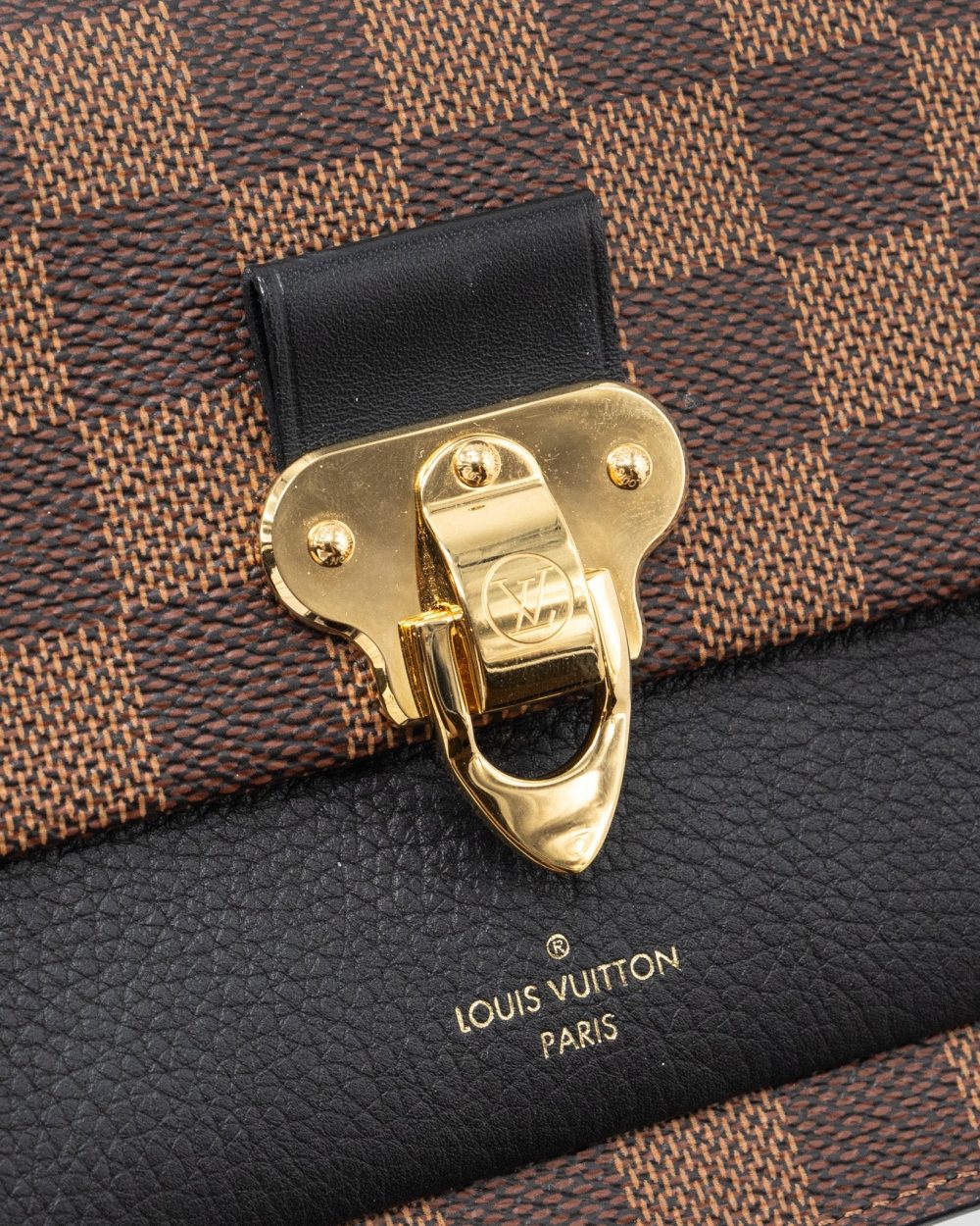 AAA Replica Louis Vuitton LV VAVIN CHAIN WALLET DAMIER EBENE/BLACK GHW (NEW VERSION)