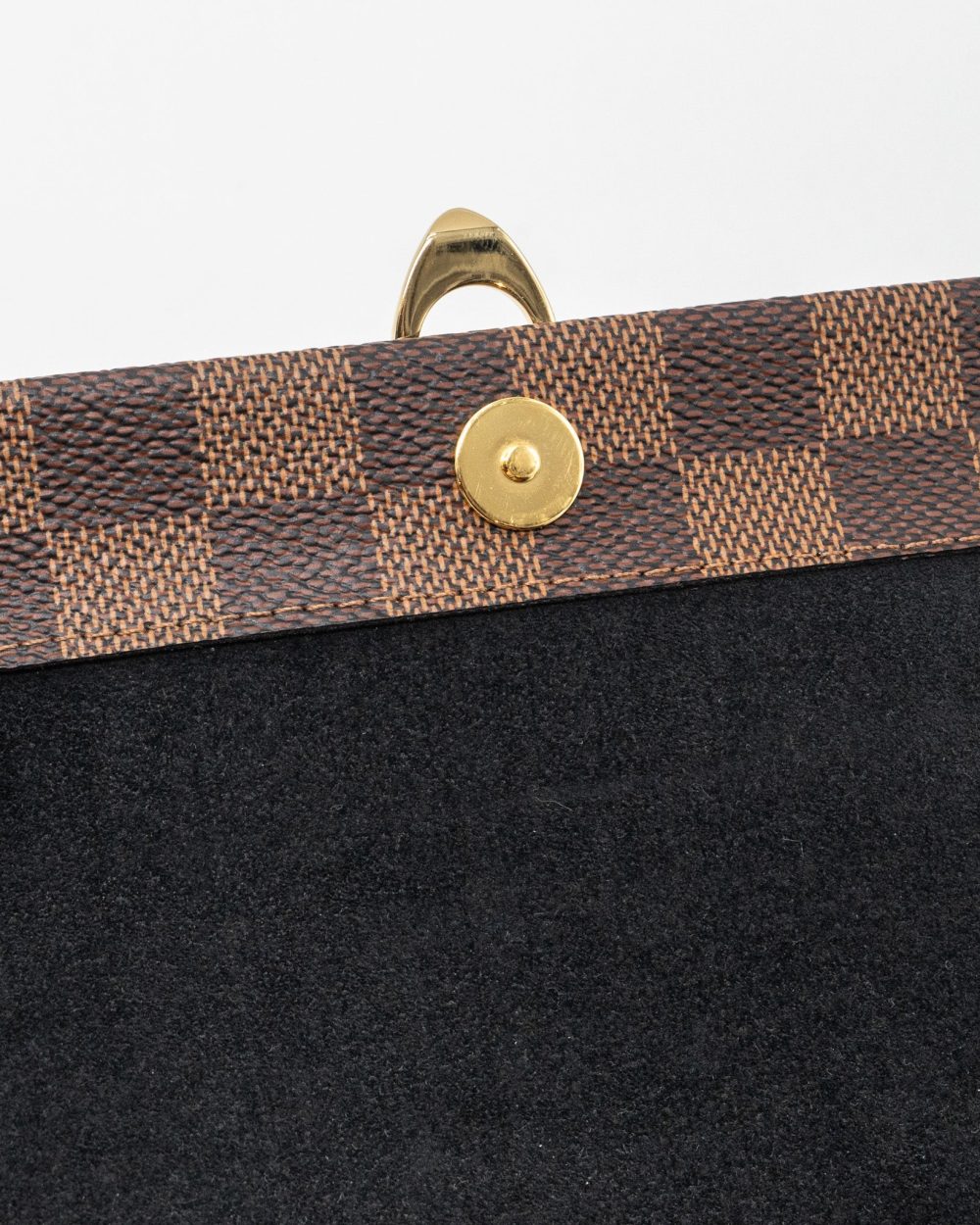 AAA Replica Louis Vuitton LV VAVIN CHAIN WALLET DAMIER EBENE/BLACK GHW (NEW VERSION)