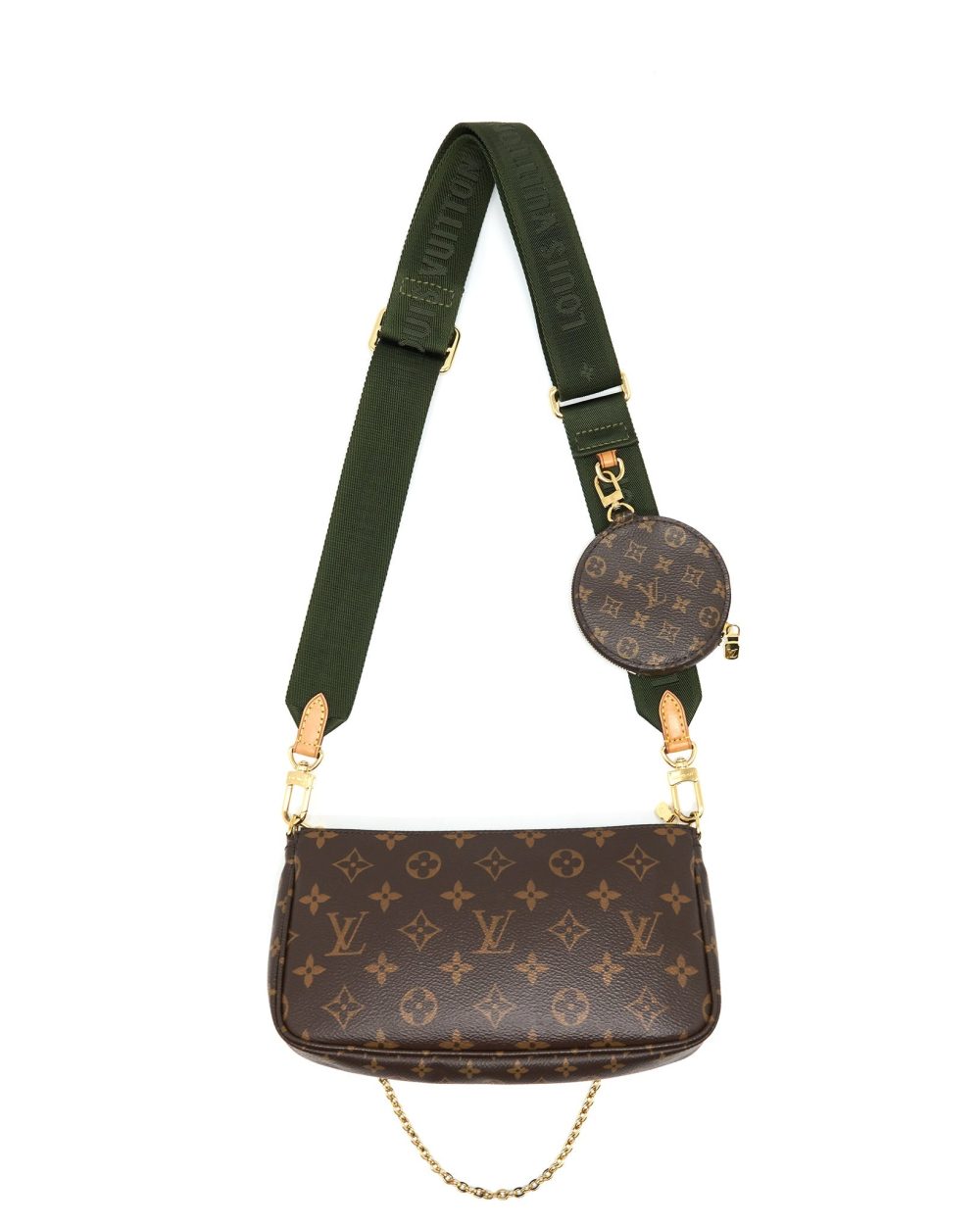 AAA Replica Louis Vuitton LV MULTI POCHETTE ACCESSORIES KHAKI STRAP