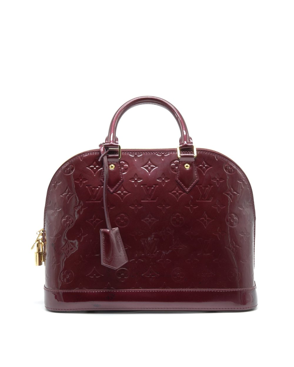 AAA Replica Louis Vuitton LV ALMA PM PATENT LEATHER AMARANTE GHW